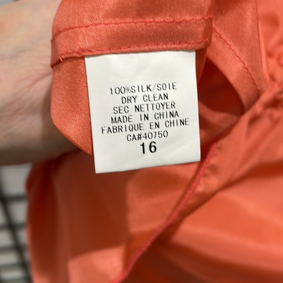 Vintage Due Per Due Coral S/S Silk Top, NWT SZ 16 - Picture 7 of 7